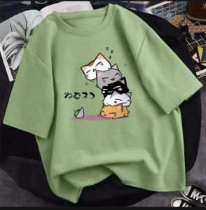 Áo Thun Nam Nữ Form Rộng IN HÌNH 4 CHÚ MÈO BẮT CHUỘT dễ thương độc đẹp Vải Dày Mịn Thiết Kế Thời Trang Đường May Sắc Sảo