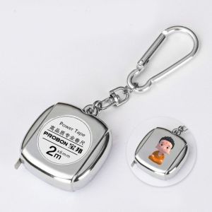 COUPLECOL Keyring Keychain Tape Measure Delicate Roulette Measure Tape Pocket 2M Retractable Ruler Measuring Tool