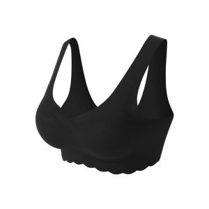 00510 Plus Size Seamless Removable Massage Pad Wireless Bra