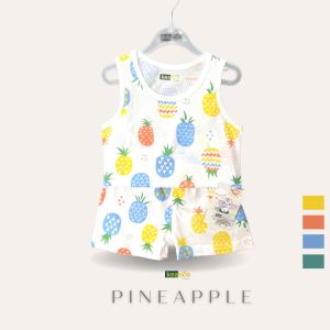 Hot Weather Kids Toddler Premium Cotton Eyelet Singlet Set 6m-3y Children Boys Girls Pattern Singlet Set | 宝宝儿童洞洞套装