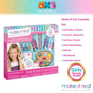 Make It Real Work of Art Cosmetic Set (2470) Safety Non-Toxic Cosmetic Makeup Kit Teen Kids for Girls