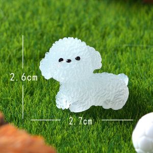 【Pphha】 4 chiếc bảng điều khiển chó con dễ thương dạ quang đồ trang trí xe ô tô bichon frise hộp giữa phụ kiện nội thất xe ô tô trang trí cho cún cưng