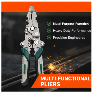 Foldable Electrical Wire Crimper Cable Cutter Wire Stripper Crimping Pliers Tool Electrician Multi Purpose Function