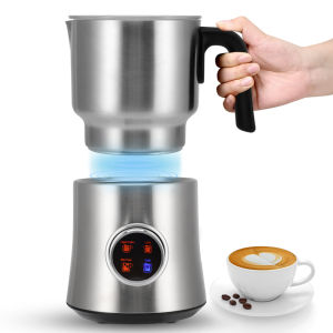 ⭐️Local Delivery⭐️Milk Frother Electric900ML Hot & Cold Foam Maker With Dishwasher Safe Detachable 304 Stainless Steel Pitcher Milk Warmer Coffee Frother With 4 In 1 For Coffee Latte Cappuccino Hot Chocolate