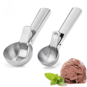 Stainless Steel Ice Cream Scoooper Cookie Dough Transper Scoop Kitchen Essentials