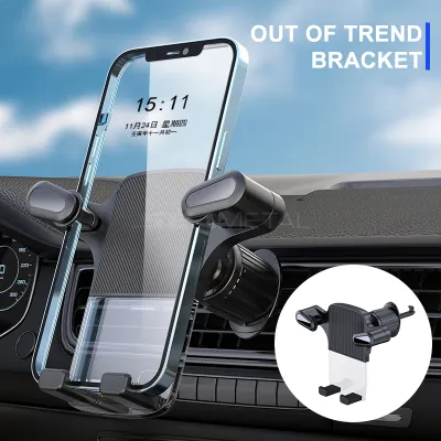 Semetal điện thoại trong xe ô tô chủ gắn lỗ thông khí mới Xoắn Ốc móc điện thoại khung chống trượt 360 độ xoay ô tô kẹp điện thoại di động