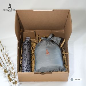 Mukena Sajadah Althafunissa | Set Travel Prayer Silver Blue