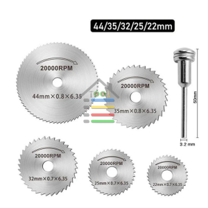 7 PC SET MATA GERGAJI + BATANG HSS SAW BLADE ROTARY CUTTING DISK