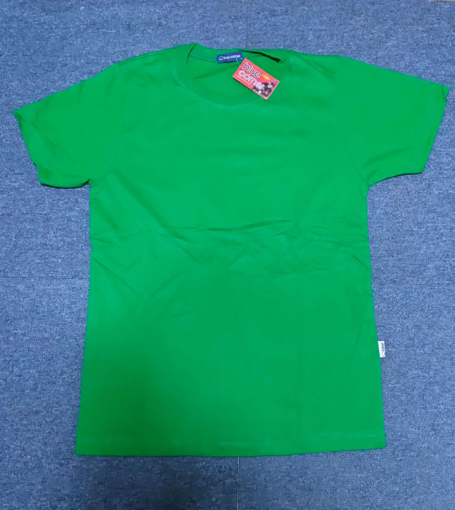 Blue green t shirt plain hot sale