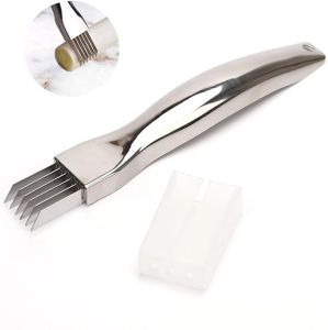 1pcs Stainless Steel Chopped Green Onion KnifeKitchen Tool Slice Cutlery Vegetable Cutter Sharp Scallion Cutter Shred Knife