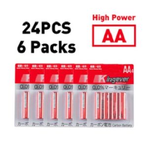 Kingever 100% Original AA R6P High Power 4pcs per pack Extra Heavy Duty Battery Japanese design