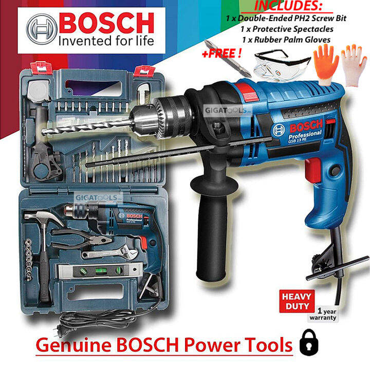 Bosch GSB 13 RE Professional Heavy Duty Impact Drill 13mm 650W with ...