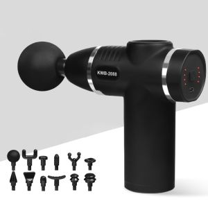 AKZDXE Mini Fascia Massager LCD Display with 12 Heads Massage Machine 32 Speeds Body Massager for Muscle Neck Relaxation
