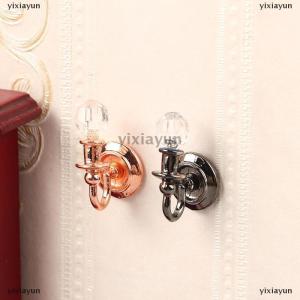 [COD] yixiayun 1Pair 1:12 Dollhouse Miniature Wall Light Lamp Home Furniture Model Decor Toy Doll House Accessories