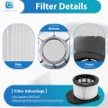 IZ862H Filter for Shark IZ862H Stratos Vacuum, Fit for Shark IZ562H UZ565H Pro IZ540H IZ840 IZ800 Vacuum Part XPSMFIZ700and XFFKIZ700, 2 Pack Filter 4 Pack Foam & Felt Filter Kit. 