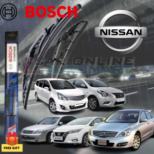 FOR NISSAN BOSCH ADVANTAGE Wiper Blade Set 100% Original FREE GIFT ALMERA LIVINA TEANA SYLPHY SERENA NV200 SENTRA LATIO