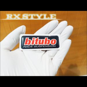 Stiker timbul sticker motor emblem resin lentur Bitubo