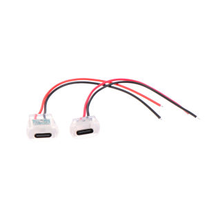 LEI 2pin USB Type C Input Type Charging Socket With LED Lights Plate Waterproof USB-C Power Port TYPE-C Female Connector Jack
