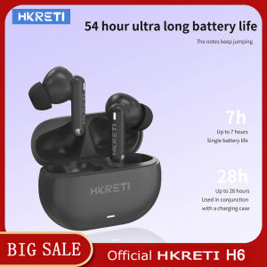 Original HKRETI H6 Wireless Earphones Bluetooth 5.4 TWS Sport Waterproof Noise Reduction HiFi Stereo Compatible with Android iOS