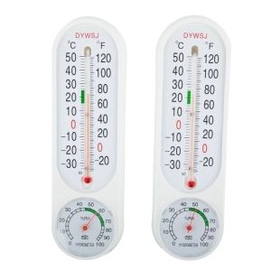 Wall Mounted Hygrometer Thermometer Indoor Outdoor Thermometer Greenhouse Temperature Controller Meter Temperature Monitor Measurement Tool