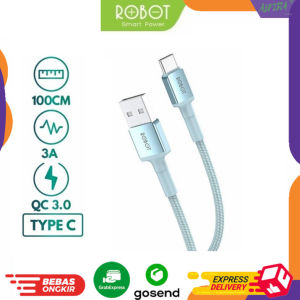 Kabel Data ROBOT RSC Type C Data Cable Type-C Fast Charging 3A QC 3.0 RSC100 / RSC200 / RSC300