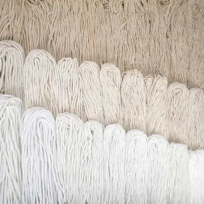 เชือกมาคราเม่ เชือกฝ้าย เชือกเกลียว เชือกถักกระเป๋า เชือก macrame แบบไจ ขนาด 1-8 มิล ครบทุกไซซ์ 3สี