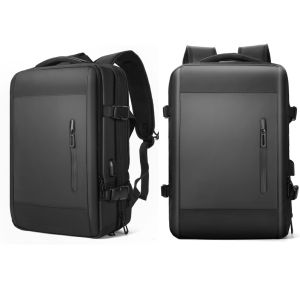 Balo laptop17 inch chống nước 3 chức đa năng có sạt USB công nghệ mới OLES Full đen có thể nới rộng siêu lớn GB5