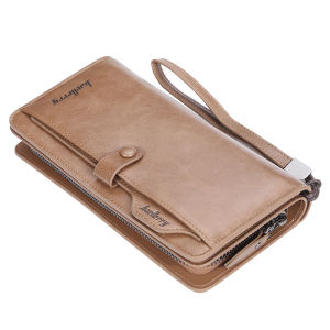 WITH VIDEO [Msia Stock] Mens Leather Clutch Bag With String Long Wallet Long Purse Handcarry Dompet Panjang Lelaki Kulit Halal