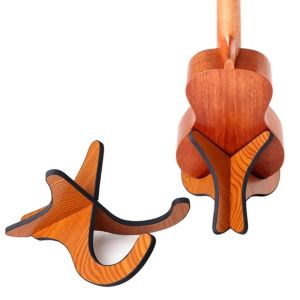 Portable Wooden Ukelele Stand Holder Portable Wood Ukulele Stand for Small Guitar Violin Banjo Mandolin