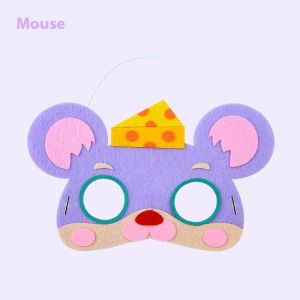 Animal Felt Masks Costume Cosplay Party Dress-Up Party School Kindergarten DIY Manual Favors for Kids Jungle Safari Theme Birthday Party Role Play