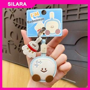 SILARA Dễ thương phim hoạt hình da vợt dây đeo Mặt dây chuyền Keychain Kawaii mô phỏng cầu lông bóng bàn ba lô trang trí phụ kiện
