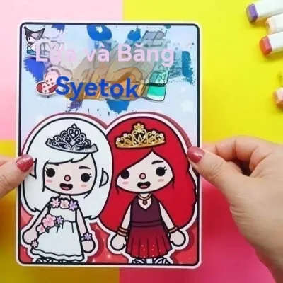 Toca World Quiet Book Handmade DIY Pop Up Book Chất liệu Bao bì Mesh Red Toy Book