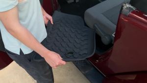 HH8 TESIN Rubber Car Waterproof Non-Slip Front Rear Foot Mats Pads Liner Carpets for Jeep Wrangler JK 2007-2017 2/4 Door Accessories 3P7H4