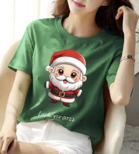 MOTIF SANTACOS NATAL/TERBARU/KAOS ONECK TERBARU/KAOS TRENDY/POLOS PRIA WANITA