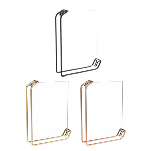 Acrylic Picture Frame Clear Free Standing Desktop Photo Frame Photo Holder Document Sign Menu Display Stand