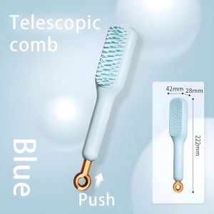 Retractable Massage Comb Self-Cleaning Anti-Static Hairbrush Portable Hair Brush Hair Styling Tools