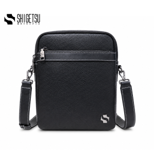 Shigetsu YUZEN Leather Sling Bag Crossbody bag for Men handbag document office Bag for School