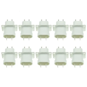 10 PCS 4 Filament Pin Sockets Microwave Oven Magnetron Plug Socket Connectors Essential Replacement for Microwave Oven