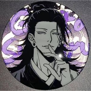 New Jujutsu Kaisen Getou Suguru Gojou Satoru 58mm anime Reflective badge Brooch Pin Cosplay Badge Accessories For Clothes Backpack Decoration gift