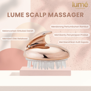 LUME Scalp Massager Sisir Shampoo Keramas Sikat Rambut Pijat Kepala Gold Alat Pemijat Kulit Kepala Relaksasi Sikat Silikon