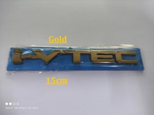Honda Civic FD Black Matte Black Gold Red Logo Emblems Full Set