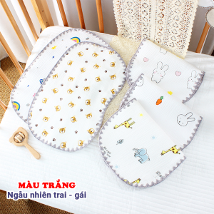 Gối cho bé sơ sinh 10 lớp mềm mại cao cấp BBShine Gối xô sơ sinh cho bé nhiều họa tiết đáng yêu - SS041