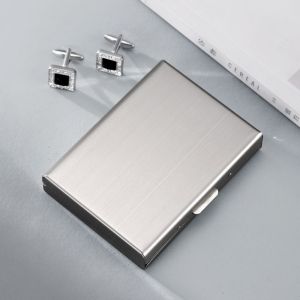 3GGINEII สแตนเลสสตีลไร้สนิม ที่ใส่บัตรเครดิต ป้องกัน RFID ช่องเสียบ6/10 ที่ใส่บัตรประชาชน แฟชั่นสำหรับผู้หญิง  เคสโลหะ Porte carte การเดินทางการเดินทาง