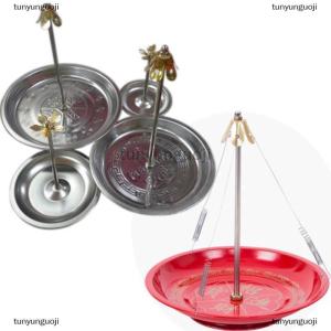 [COD] tunyunguoji Dụng cụ đốt nhang bằng thép chảy ngược đĩa CuộN gỗ đàn hương