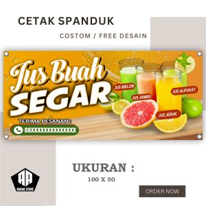 Spanduk Banner Jus Buah Segar Bisa Request