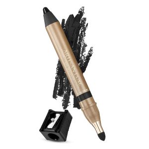 Artisan Luxe Beauty Velvet Jumbo Black Eyeliner with Free Sharpener Blendable Makeup for Smokey Eyes - Waterproof Smudge Proof Pencil Eyeliner Built-in Smudger & Long Lasting