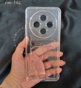 Case redmi 13c poco c65 redmi 14c poco c75 poco x7 5g poco x7 pro card case bening slot kartu soft case