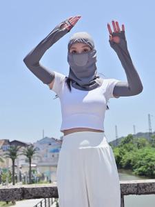 【高透UV防护】夏季防晒护颈面罩女防紫外线头巾男骑行头套薄款护全脸罩遮阳帽子[high permeability UV protection] summer sun protection neck mask womens UV protection headband mens riding headgear thin full face mask sun hat