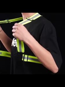 -KK Garter Reflective Vest High Visibility Safety Vest for Night Riding Running&Motorcycle