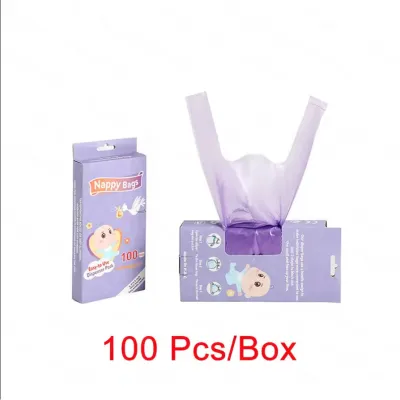 100/200pcs Portable Garbage Bag Disposable Nappy Bags Scented Hygiene Bags For Diaper Disposal Or Feminine Products
